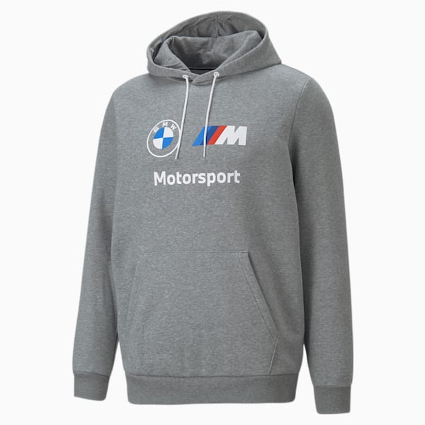 BMW M Motorsport Essentials Fleece Hoodie Men, Medium Gray Heather