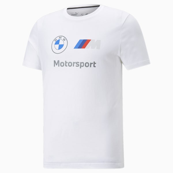 BMW M Motorsport Logo Men's T-Shirt, Puma White, extralarge-IND