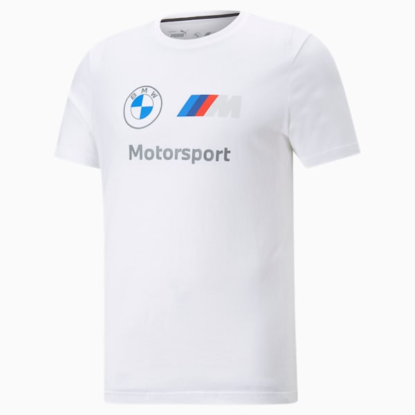 BMW M Motorsport Logo Men's T-Shirt, Puma White, extralarge-IND