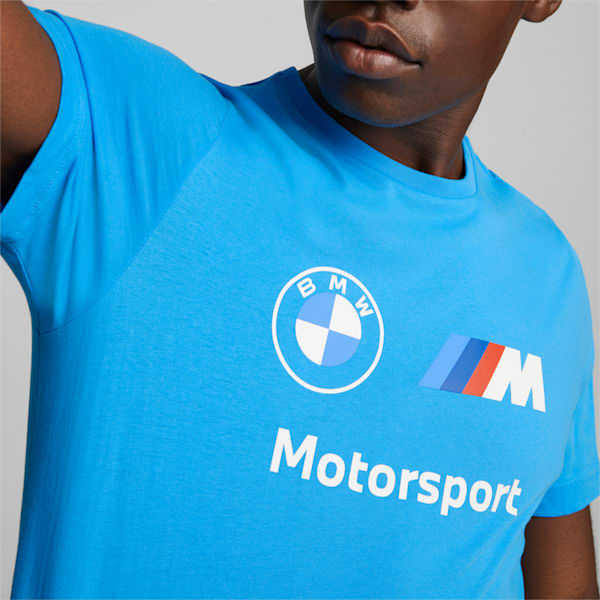 BMW M Motorsport Essentials Men's Logo Tee, Ocean Dive