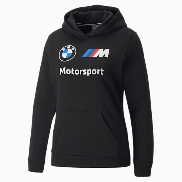 BMW M Motorsport Essentials Logo Women's Hoodie, Puma Black