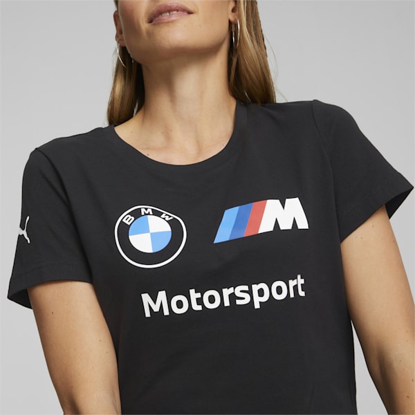 BMW M Motorsport Logo Women's T-Shirt, Puma Black, extralarge-IND