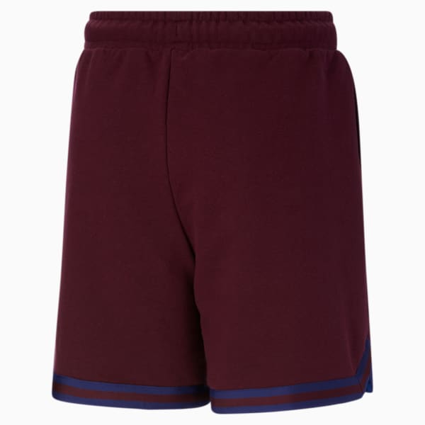 Shorts de básquetbol Mujer Shot Caller, Aubergine-Patriot Blue, extralarge