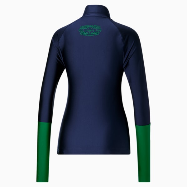 Shot Caller Basketball Quarter-Zip Women, Patriot Blue, extralarge-GBR