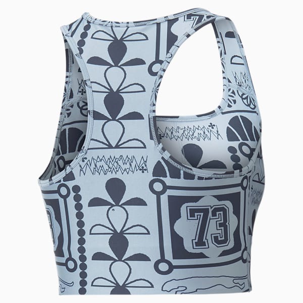 MOD Printed Basketball Sports Bra Women, Blue Wash, extralarge-IND