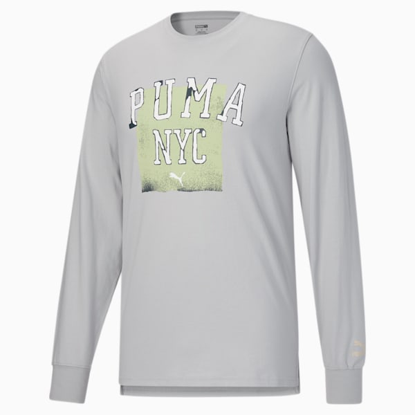 NYC Golden Gloves Men's Long Sleeve Tee, Harbor Mist, extralarge