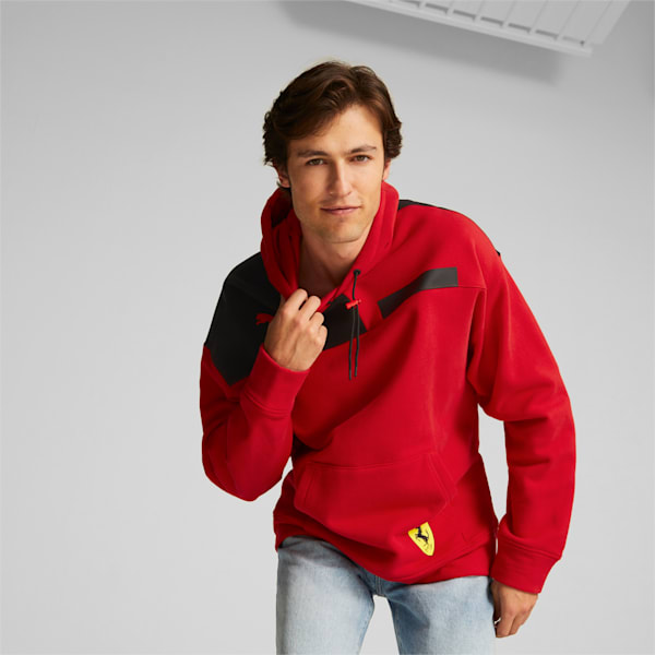 Scuderia Ferrari Race Assembly Motorsport Men's Hoodie, Rosso Corsa, extralarge-IND