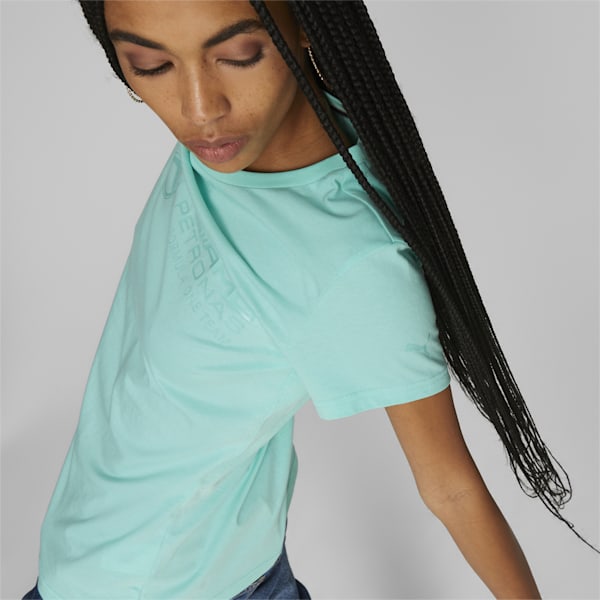 Mercedes AMG Petronas Logo Women's Regular Fit T-Shirt, Mint, extralarge-IND
