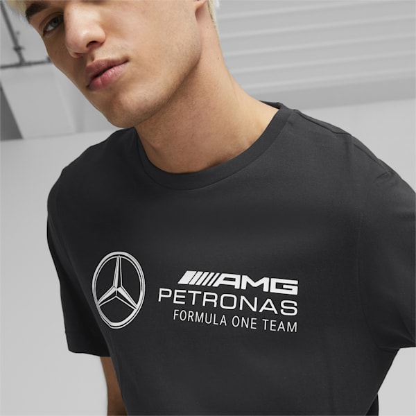 Mercedes AMG Petronas F1 Logo Men's Regular Fit T-Shirt, Puma Black, extralarge-IDN