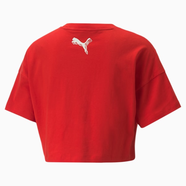 ウィメンズ バスケットボール MOD クロップ Tシャツ 3, High Risk Red, extralarge-IND