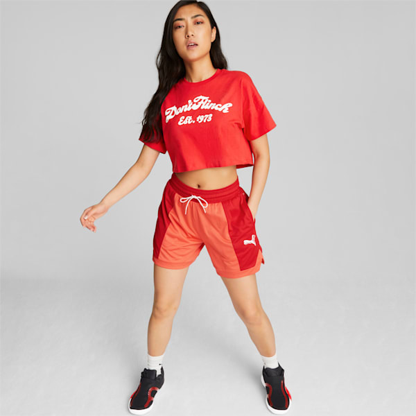 ウィメンズ バスケットボール MOD クロップ Tシャツ 3, High Risk Red, extralarge-JPN