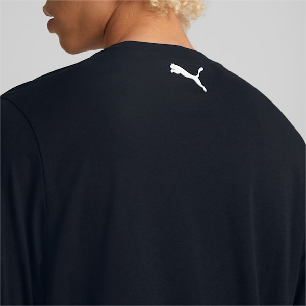 Crossover Long Sleeve Basketball Men's T-Shirt, Puma Black