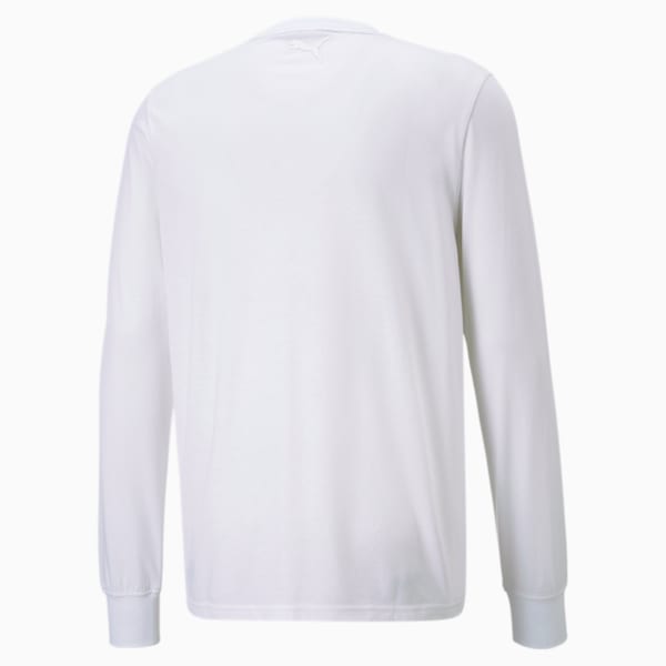 Crossover Long Sleeve Basketball Men's T-Shirt, Puma White, extralarge-IND