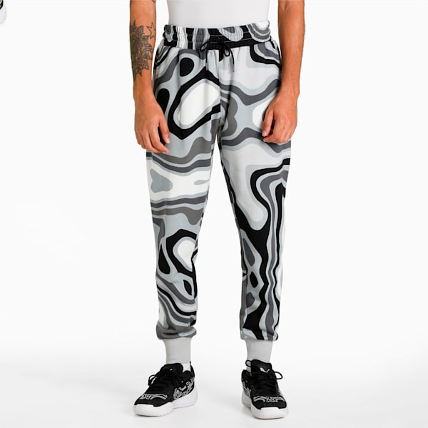 Booster Ralph Print Basketball Men's Regular Fit Pants, Harbor Mist, extralarge-IND