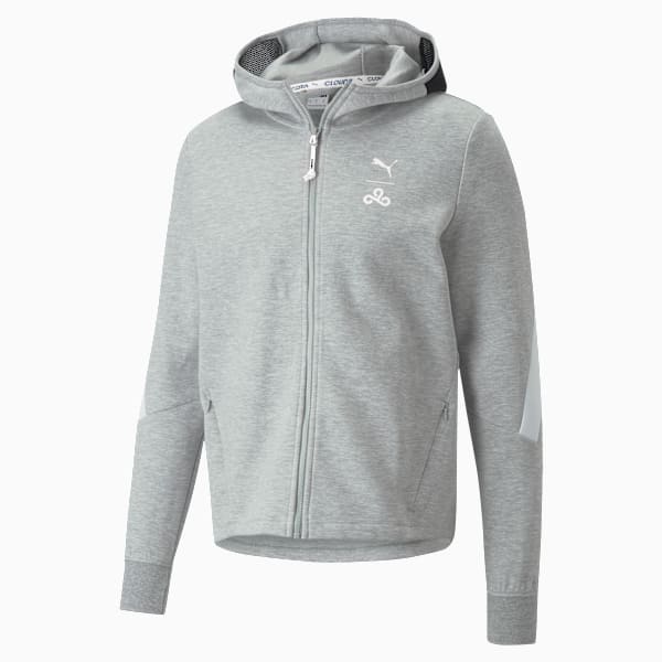 Cloud9 Esports E7 Hooded Jacket Men, Light Gray Heather, extralarge