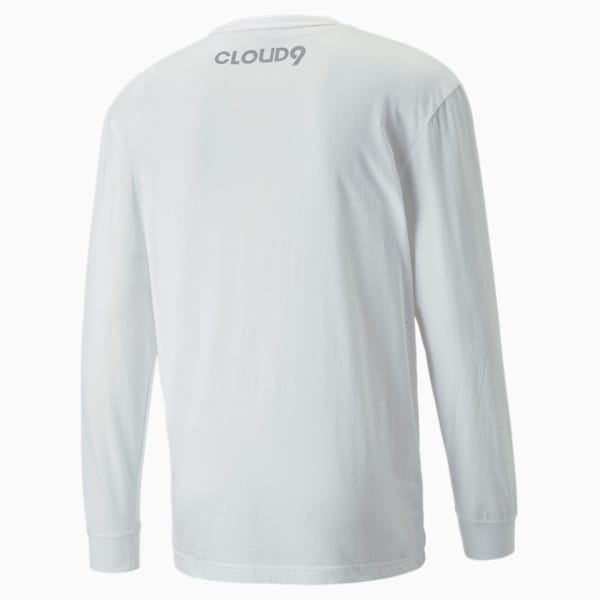 Cloud9 Esports Men's Long Sleeve Shirt, Bright White, extralarge