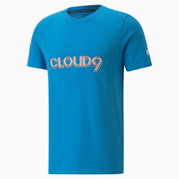 Cloud9 Esports Men's Big Logo Tee, Bleu Azur, extralarge