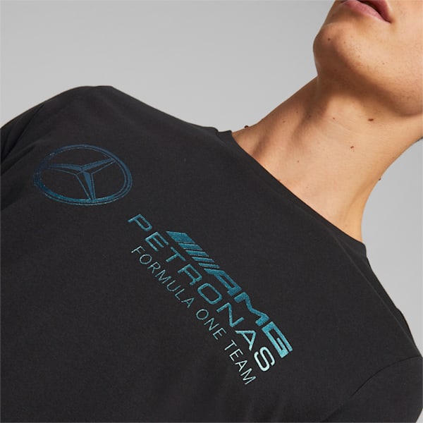 Mercedes-AMG Petronas Motorsport Metal Energy Logo Men's T-Shirt, Puma Black