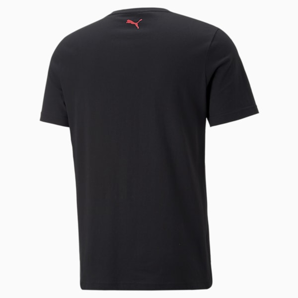 Scuderia Ferrari Metal Energy Logo Men's Regular Fit T-Shirt, Puma Black, extralarge-IND