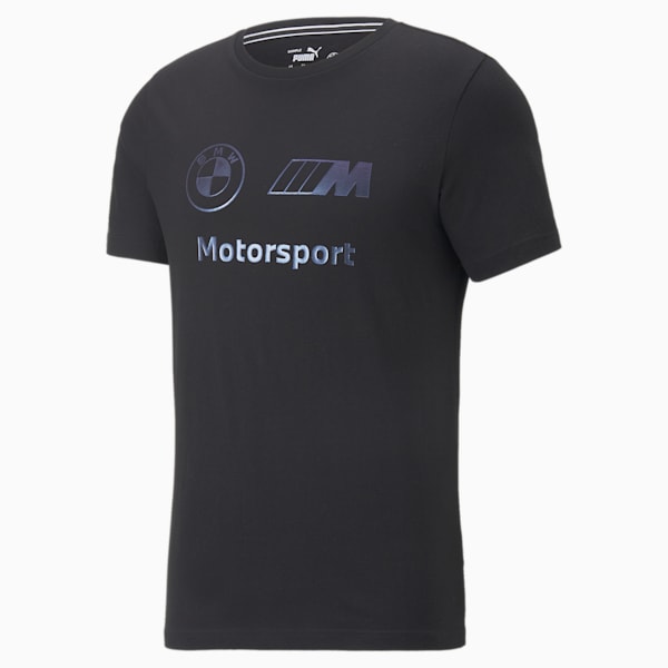 BMW M Motorsport Metal Energy Logo Men's T-Shirt, Puma Black, extralarge-AUS