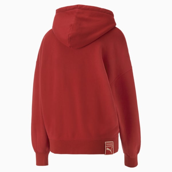 Sudadera con gorra para mujer PUMA x VOGUE, Intense Red, extralarge