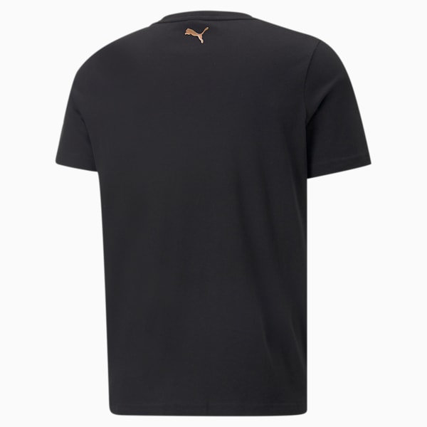 Porsche Legacy Metal Energy Logo Men's Regular Fit T-Shirt, Puma Black, extralarge-IND