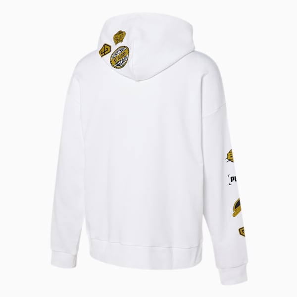 White and gold puma hoodie 2025