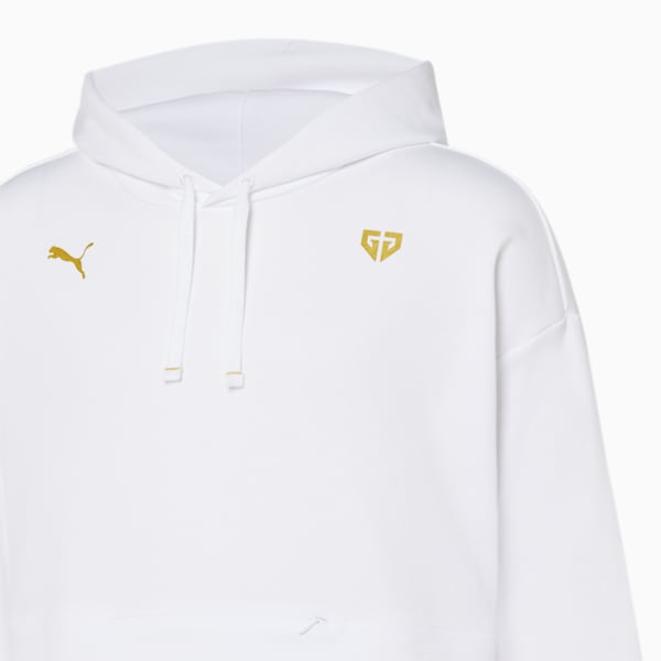 White and gold puma hoodie cheap