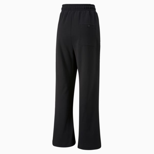 Infuse Wide Leg Women's Relaxed Fit Pants, Puma Black, extralarge-IND