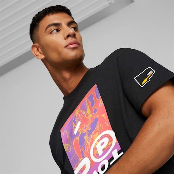 UPTOWN Graphic Unisex Relaxed Fit T-Shirt, Puma Black, extralarge-IND