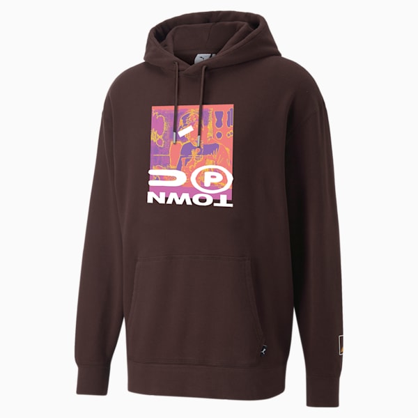 UPTOWN Unisex Relaxed Fit Hoodie, Dark Chocolate, extralarge-IND
