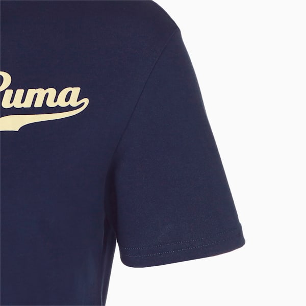 メンズ PUMA TEAM グラフィック 半袖 Tシャツ, Peacoat, extralarge-JPN