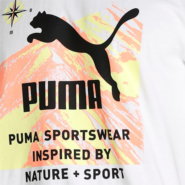 Nature Camp Graphic Men's T-Shirt, Puma White