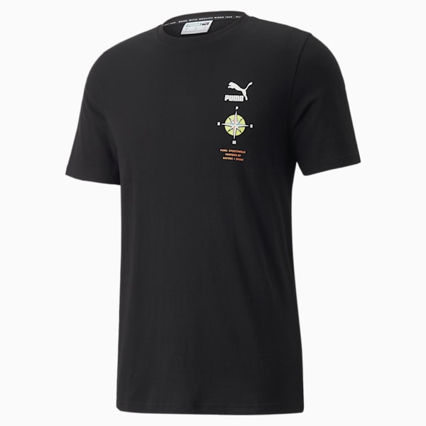Nature Camp Graphic Men's T-Shirt II, Puma Black