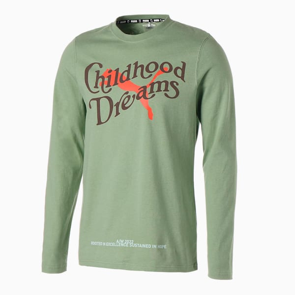 メンズ PUMA x CHILDHOOD DREAMS バスケットボール 長袖 Tシャツ, Dusty Green, extralarge-JPN