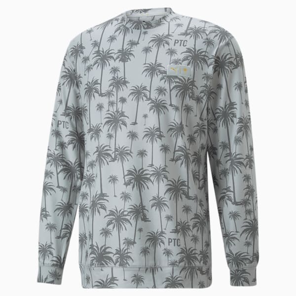 PUMA x Palm Tree Crew Lightweight Crew Neck Golf Sweatshirt Men, High Rise-QUIET SHADE