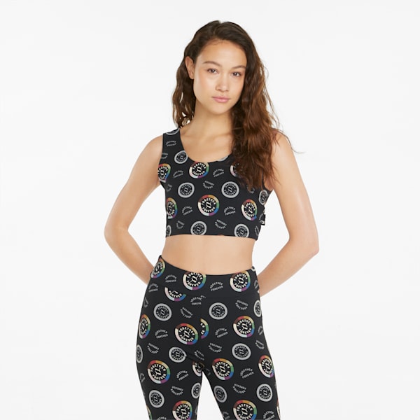 Pride AOP Bralette, Puma Black, extralarge