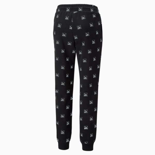 Brand Love Printed Women's Regular Fit Sweatpants, Puma Black, extralarge-IND
