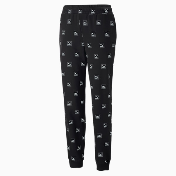 Brand Love Printed Women's Regular Fit Sweatpants, Puma Black, extralarge-IND