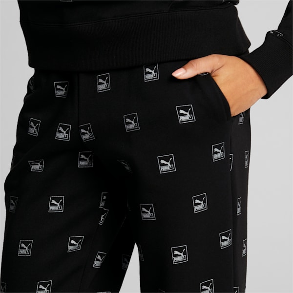 Brand Love Women's Printed Sweatpants, Puma Black, extralarge