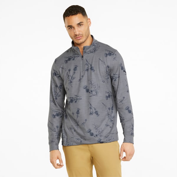 CLOUDSPUN Lowlands Quarter-Zip Golf Sweatshirt Men, QUIET SHADE Heather