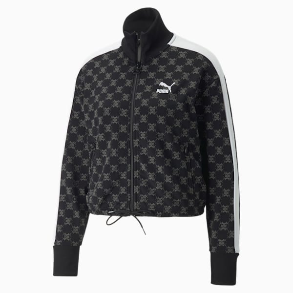 T7 Printed Relaxed Fit Relaxed Fit Women's Track Jacket, Puma Black, extralarge-IND