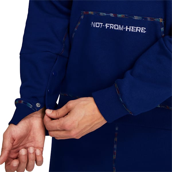 Sudadera con capucha de básquetbol RARE para hombre, Elektro Blue