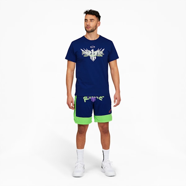 Shorts para básquetbol RARE para hombre, Elektro Blue-Green Gecko