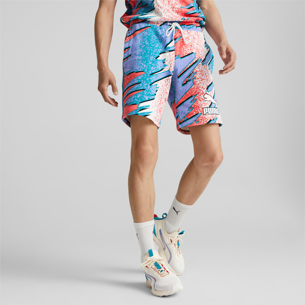 Fandom Printed Shorts Men, Puma White-AOP, extralarge-IND