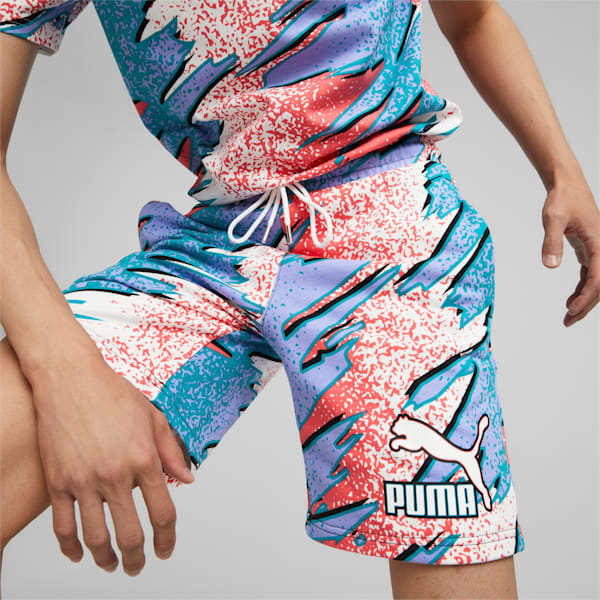 Fandom Printed Shorts Men, Puma White-AOP, extralarge-IND