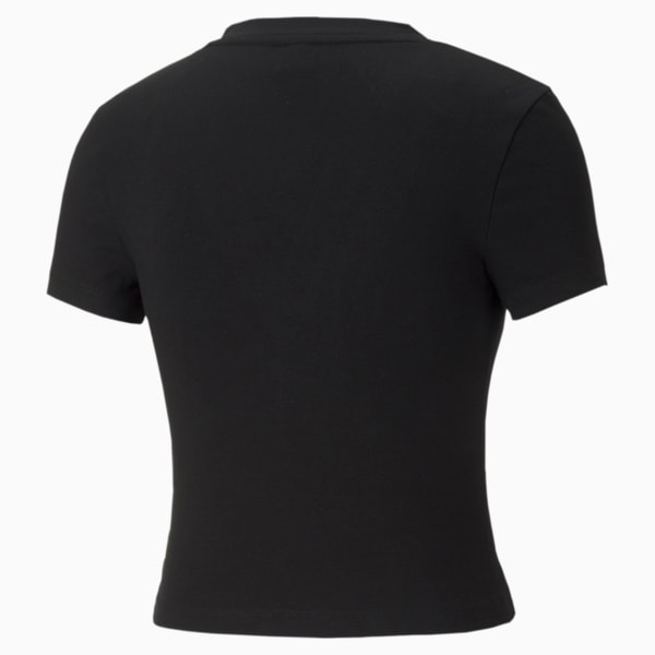 Classics Cropped Slim Women's T-Shirt, Puma Black, extralarge-IND