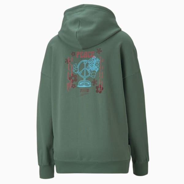 Sudadera con capucha Downtown sobredimensionada para mujer, Deep Forest, extralarge