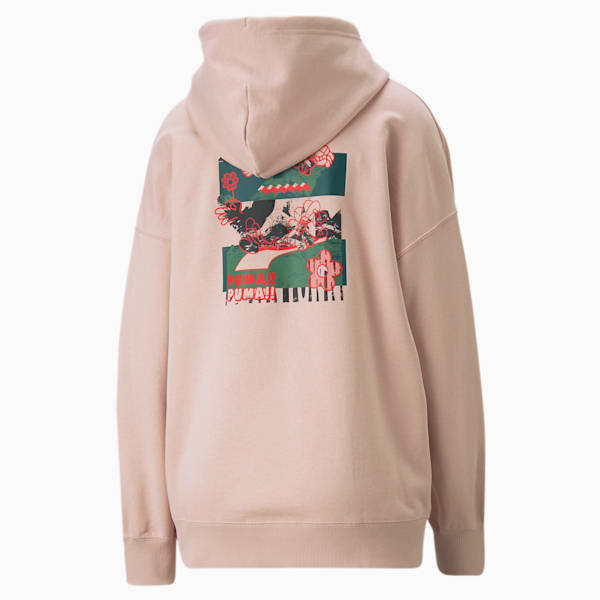 Sudadera con capucha Downtown sobredimensionada para mujer, Rose Quartz, extralarge