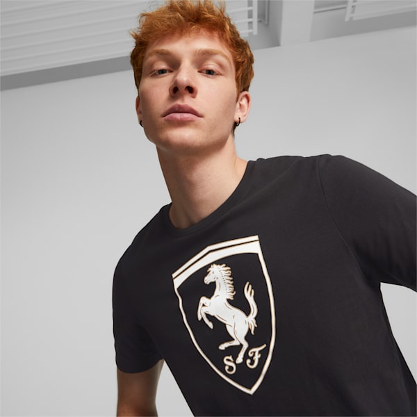 Ferrari Race Big Shield Men's T-Shirt, Puma Black
